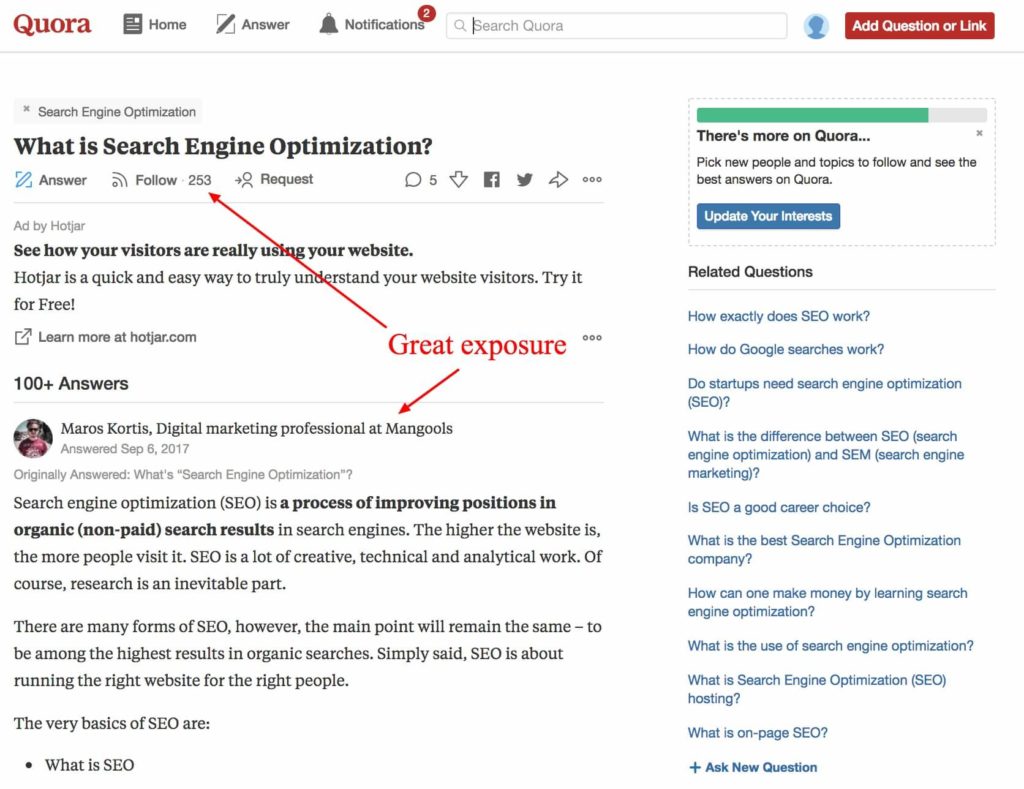 quora seo