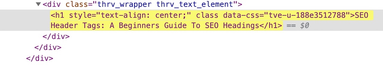 H1 heading example