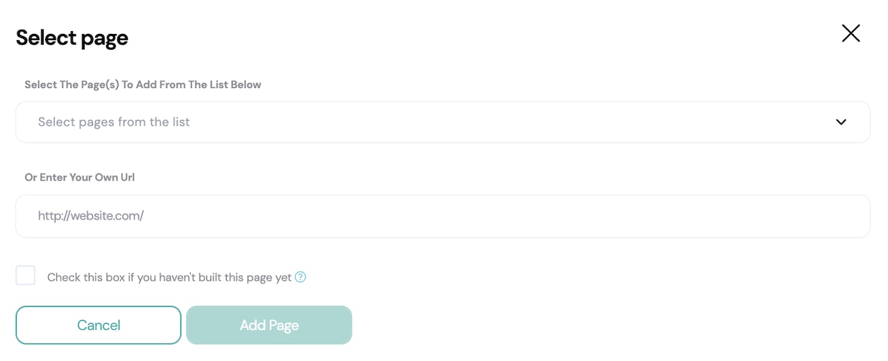 Selecting Pages To Add To Keyword Sitemap